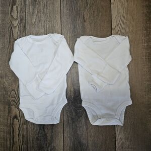 Carter's White Long Sleeve Bodysuit Set